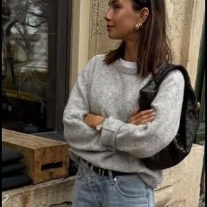 Able Heather Gray Knit Top